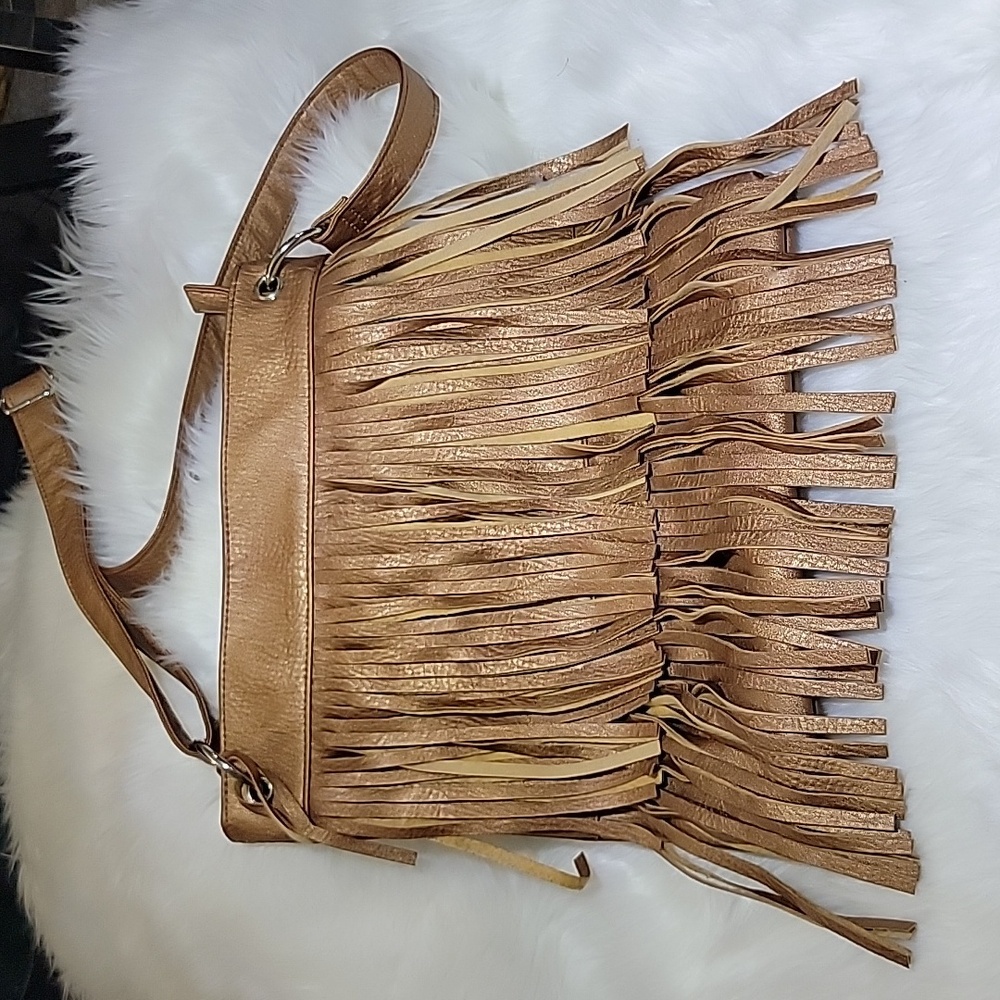 Fringe Western, Country Tassle Messenger Metallic Purse